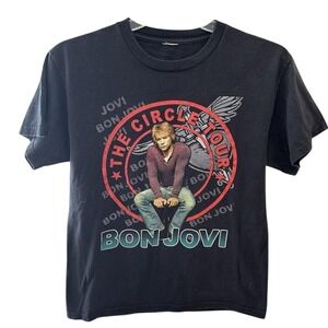 Bon Jovi The‎ Circle Tour 2010 Graphic T Shirt Black Concert Music Size M